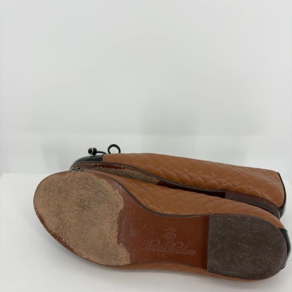 Brooks Brothers leather Tan Quilted Flats - Picture 6 of 6